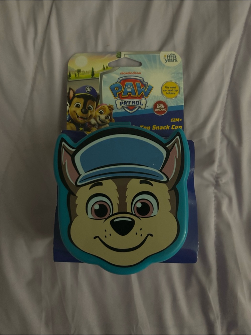 Paw Patrol Chase Face Snack Cup - Blue and Tan